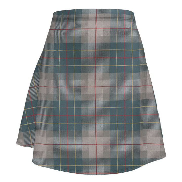 Brodie Silver (Brodie Muted) Weathered Clan Badge Tartan Flared Skirt