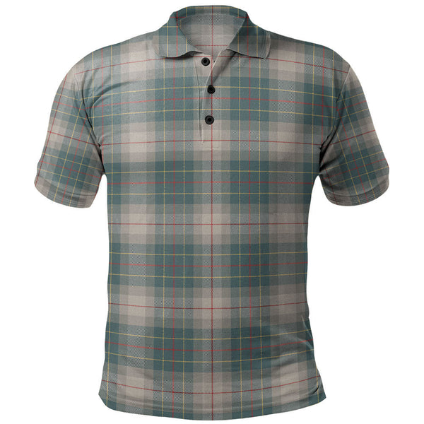 Brodie Silver (Brodie Muted) Weathered Clan Badge Tartan Polo Shirt