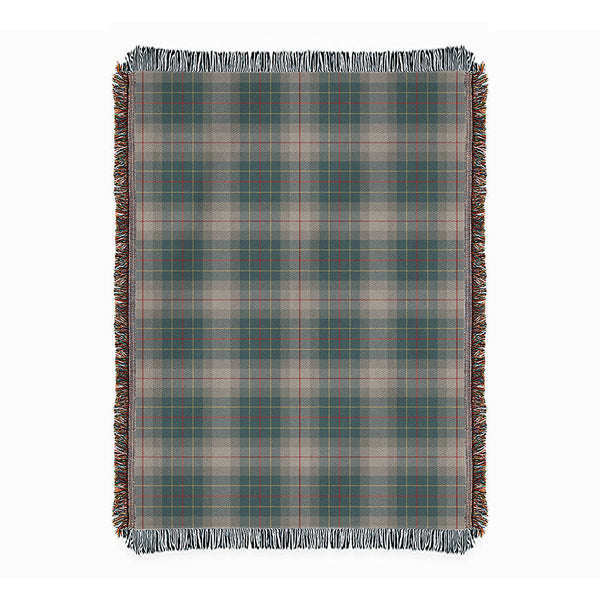 Brodie Silver (Brodie Muted) Weathered Clan Badge Tartan Woven Blanket