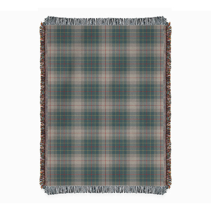 Brodie Silver (Brodie Muted) Weathered Clan Badge Tartan Woven Blanket