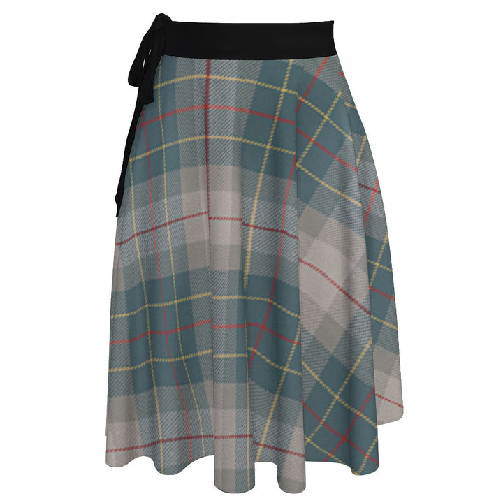 Brodie Silver (Brodie Muted) Weathered Tartan Wrap Skirt