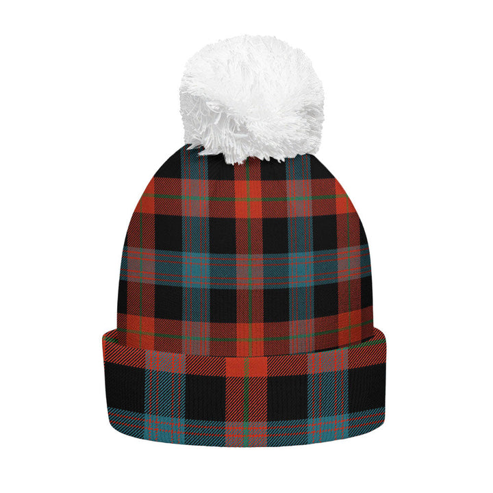 Brown (Broun) Ancient Clan Badge Tartan Bobble Beanie Hat