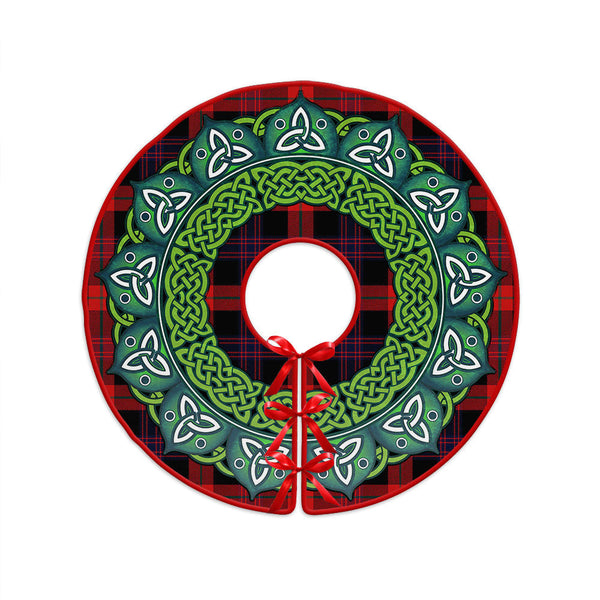 Brown (Broun) Modern Clan Badge Tartan Christmas Tree Skirt Heritage Holiday Decor