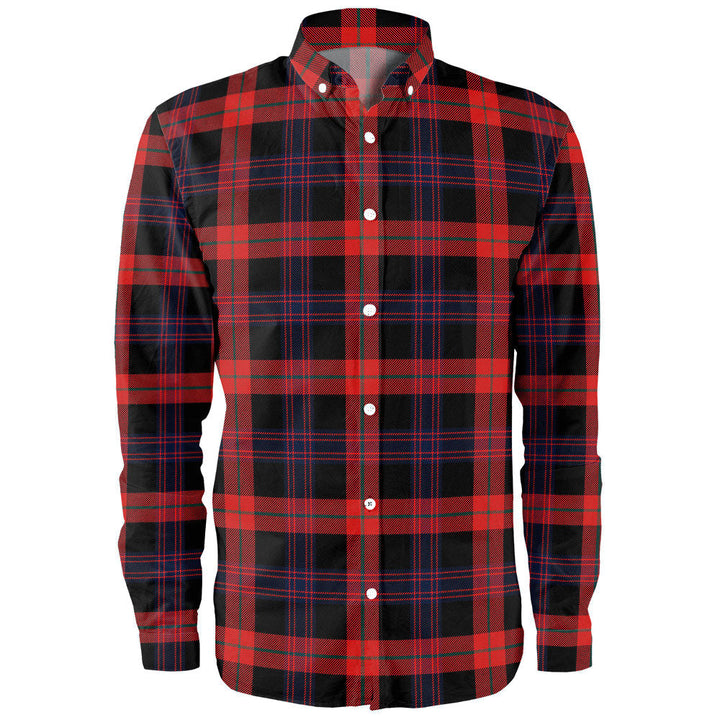 Brown (Broun) Modern Clan Badge Tartan Long Sleeve Shirt