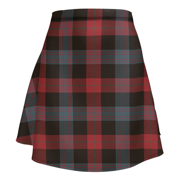 Brown (Broun) Weathered Clan Badge Tartan Flared Skirt