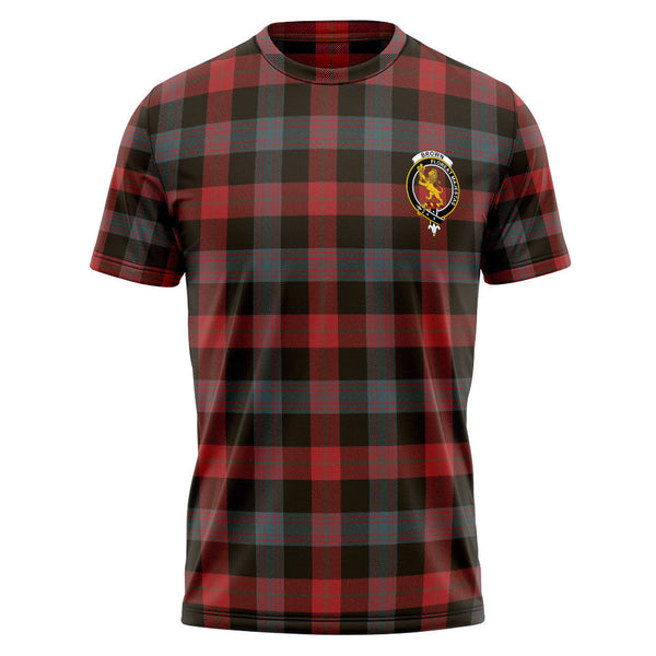 Brown (Broun) Weathered Clan Badge Tartan T-Shirt
