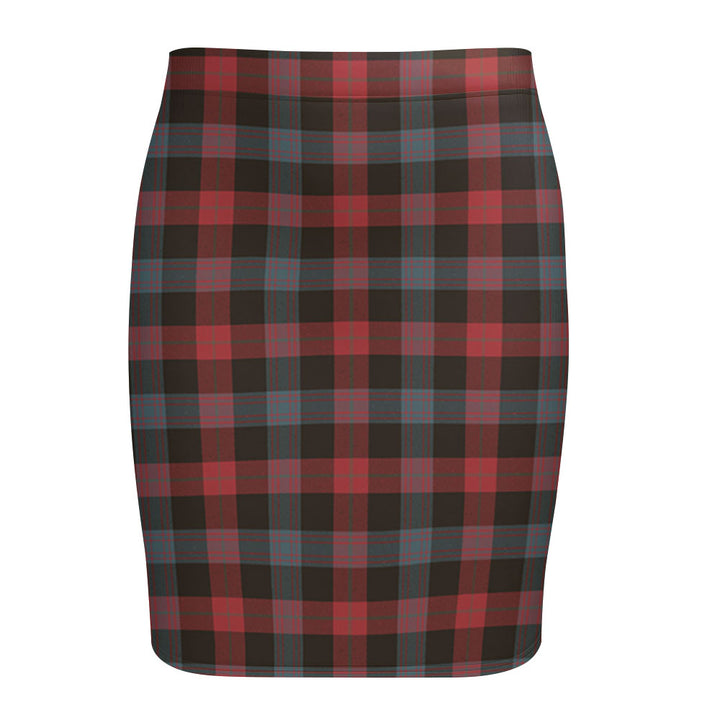 Brown (Broun) Weathered Tartan Fitted Skirt