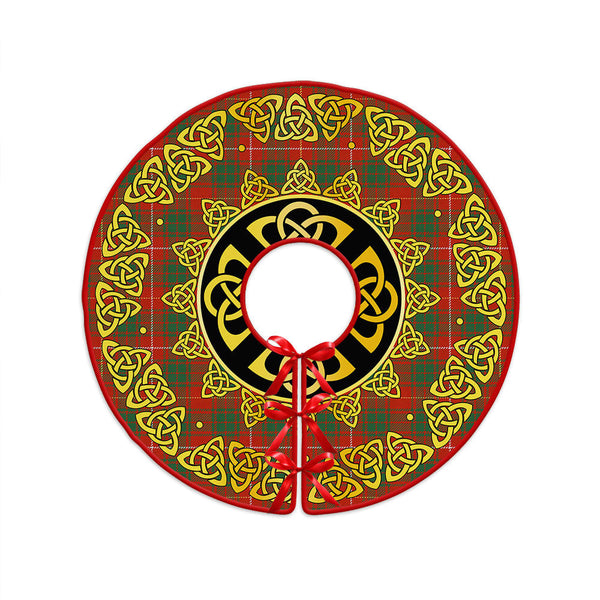 Bruce Ancient Clan Badge Tartan Christmas Tree Skirt Golden Celtic Heritage