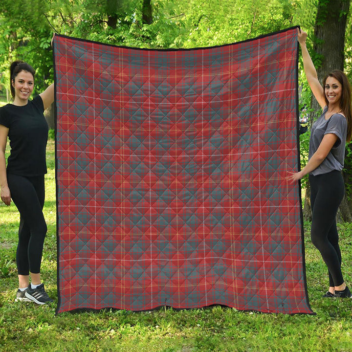 Bruce Weathered Clan Badge Tartan Premium Quilt