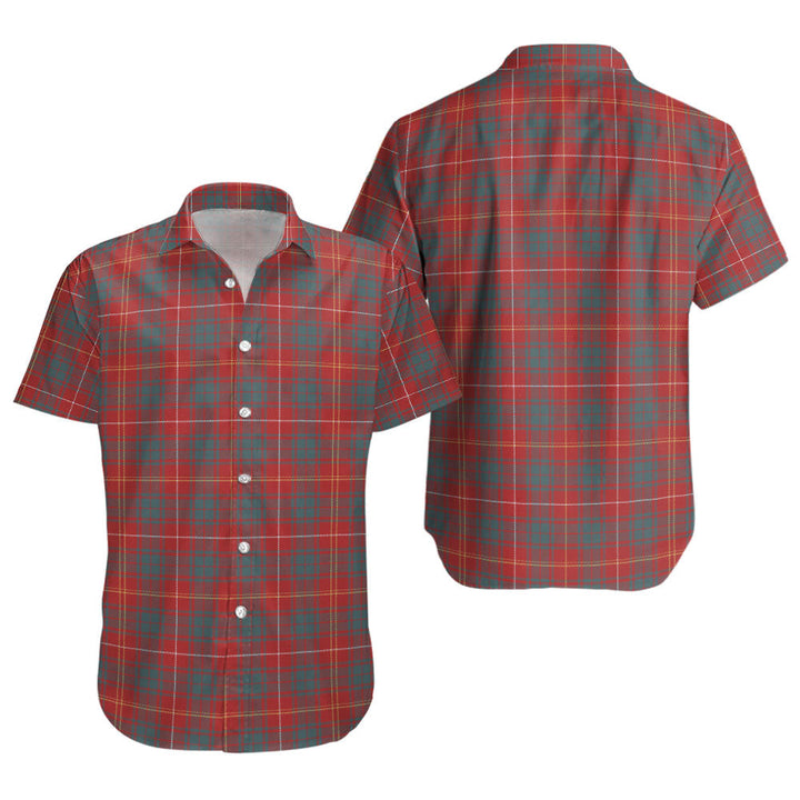 Bruce Weathered Clan Badge Tartan Short Sleeve Shirt
