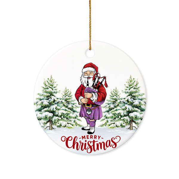 Bryson Ancient Tartan Ceramic Ornament Santa