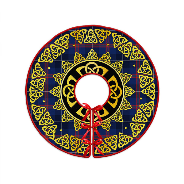 Bryson Modern Clan Badge Tartan Christmas Tree Skirt Golden Celtic Heritage