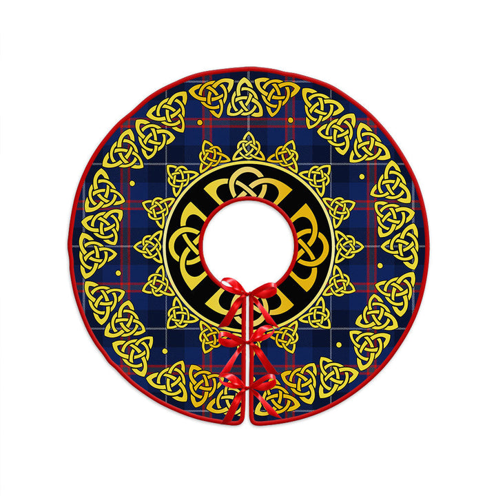 Bryson Modern Clan Badge Tartan Christmas Tree Skirt Golden Celtic Heritage