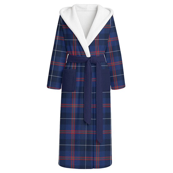 Bryson Modern Clan Badge Tartan Flannel Hooded Bathrobe