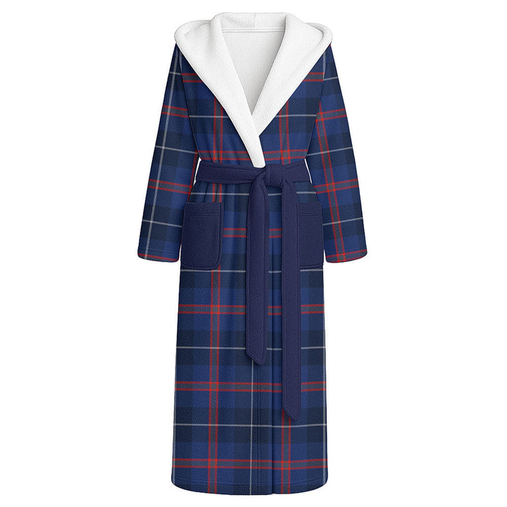 Bryson Modern Clan Badge Tartan Flannel Hooded Bathrobe