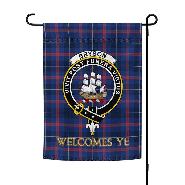 Bryson Modern Clan Badge Tartan Garden Flag