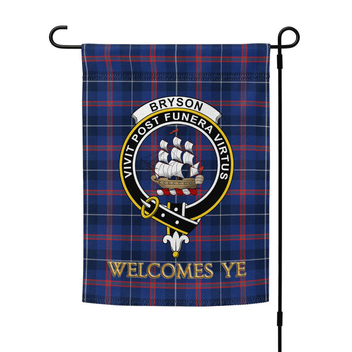 Bryson Modern Clan Badge Tartan Garden Flag