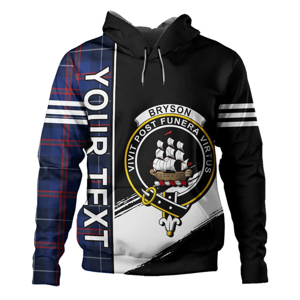 Bryson Modern Clan Badge Tartan Hoodie Quarter Style Personalized