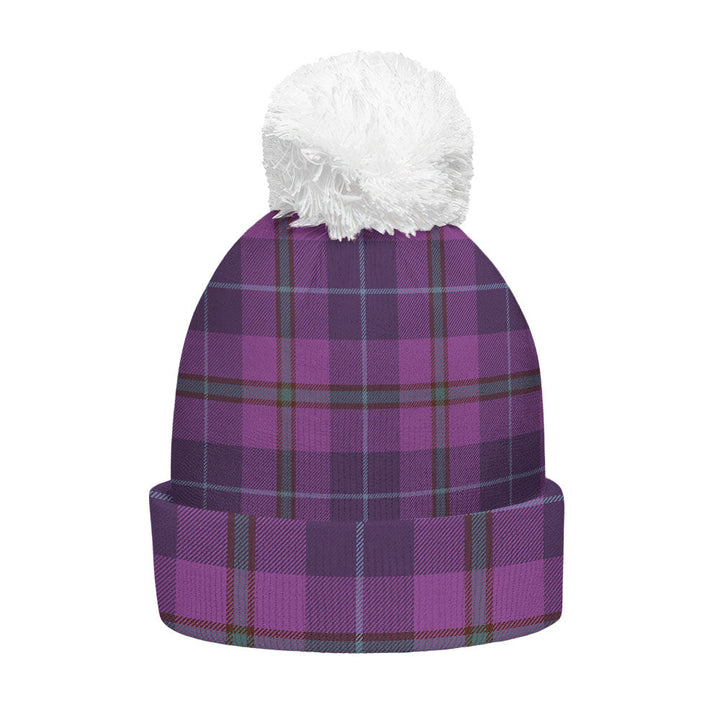 Bryson Weathered Clan Badge Tartan Bobble Beanie Hat