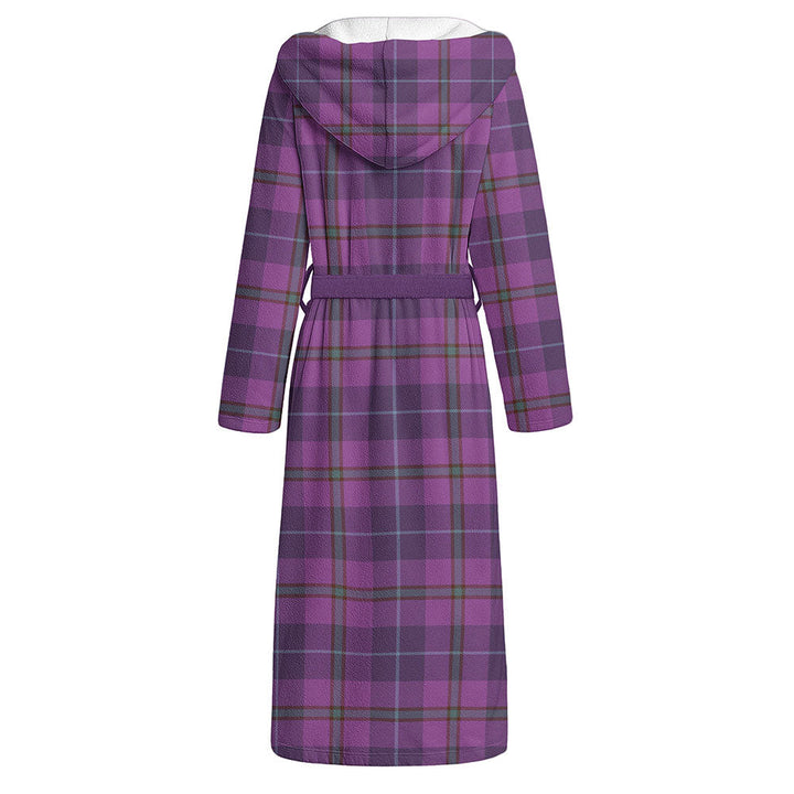 Bryson Weathered Clan Badge Tartan Flannel Hooded Bathrobe