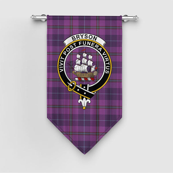 Bryson Weathered Clan Badge Tartan Gonfalon