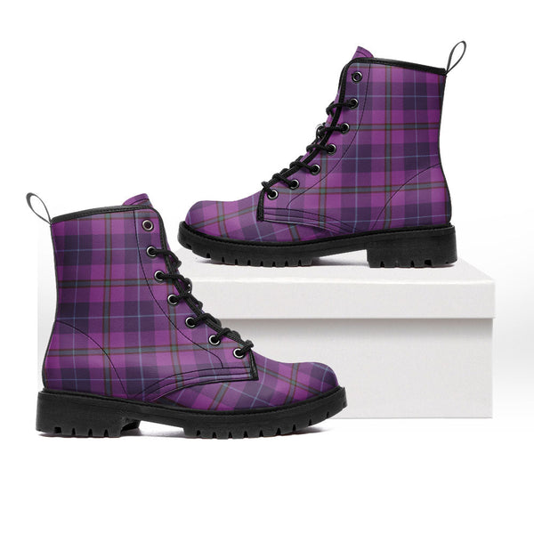 Bryson Weathered Clan Badge Tartan Leather Boots