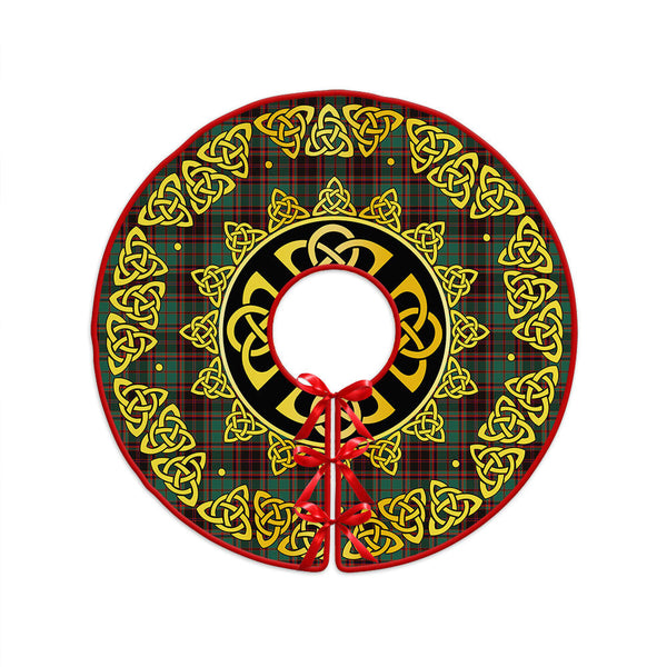 Buchan Ancient Clan Badge Tartan Christmas Tree Skirt Golden Celtic Heritage