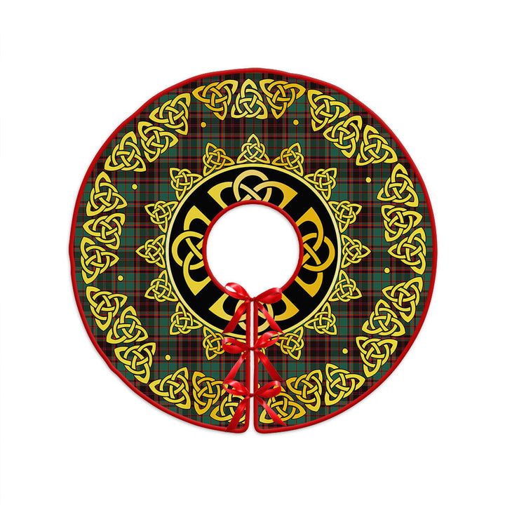 Buchan Ancient Clan Badge Tartan Christmas Tree Skirt Golden Celtic Heritage