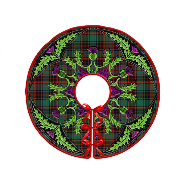 Buchan Ancient Clan Badge Tartan Christmas Tree Skirt Scottish Thistle Design