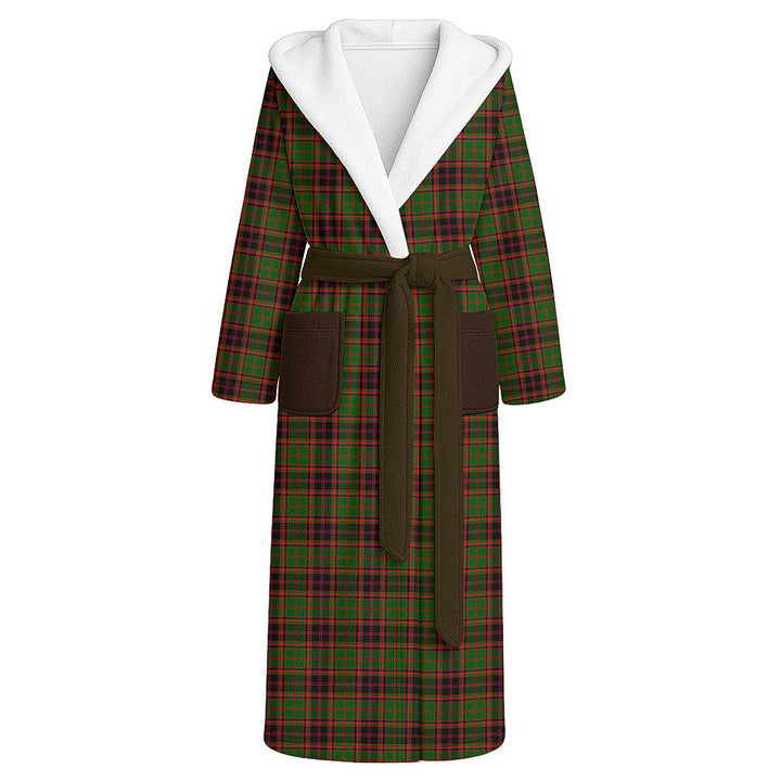 Buchan Modern Clan Badge Tartan Flannel Hooded Bathrobe