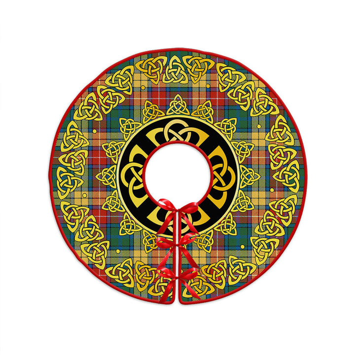 Buchanan Ancient Clan Badge Tartan Christmas Tree Skirt Golden Celtic Heritage