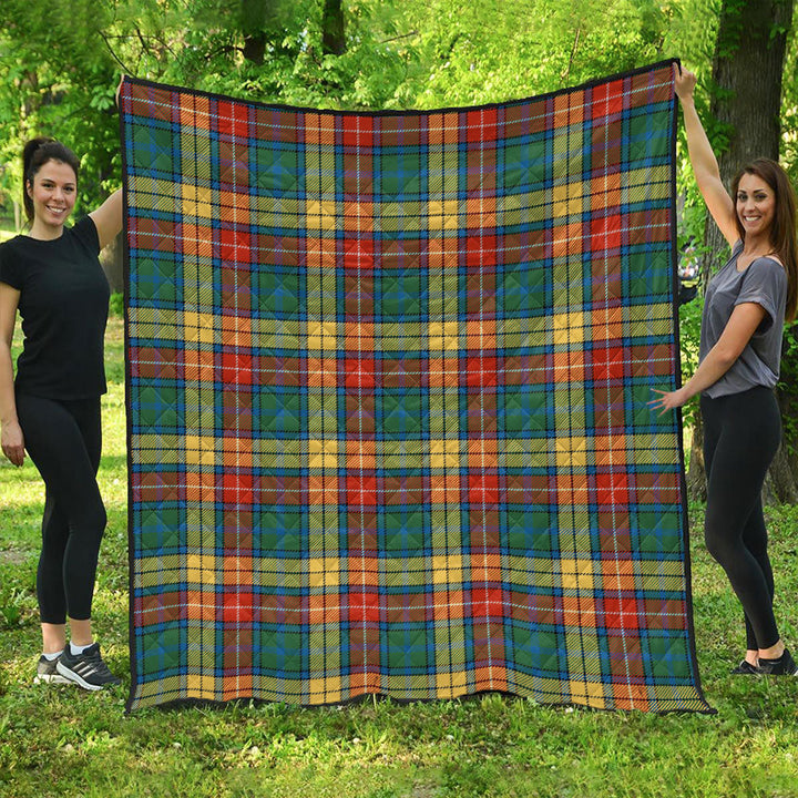 Buchanan Ancient Clan Badge Tartan Premium Quilt