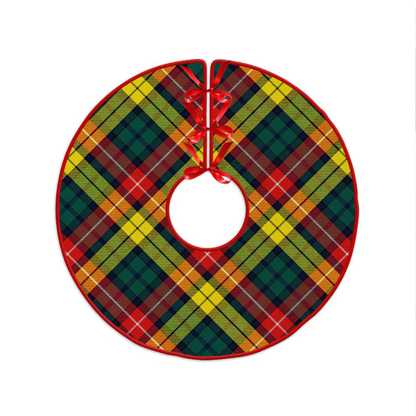 Buchanan Modern Clan Badge Tartan Christmas Tree Skirt