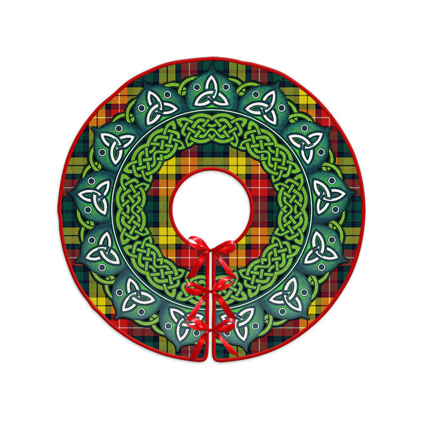 Buchanan Modern Clan Badge Tartan Christmas Tree Skirt Heritage Holiday Decor