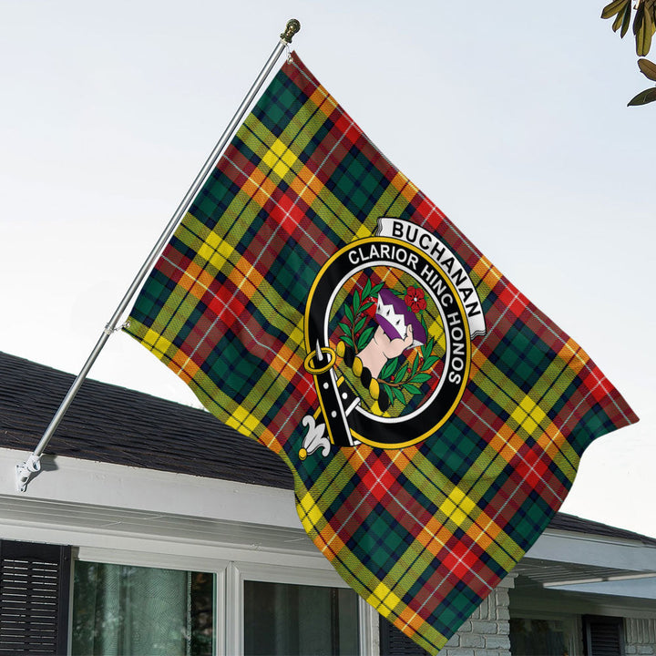 Buchanan Modern Clan Badge Tartan House Flag
