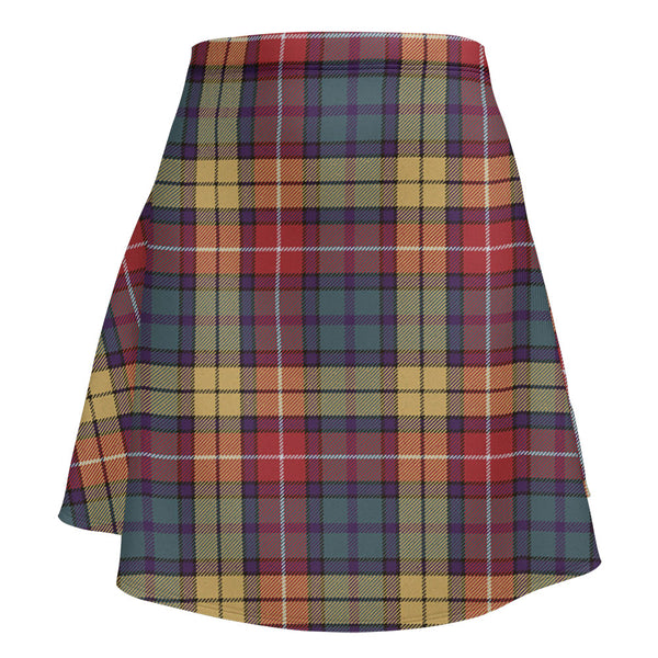 Buchanan Weathered Clan Badge Tartan Flared Skirt