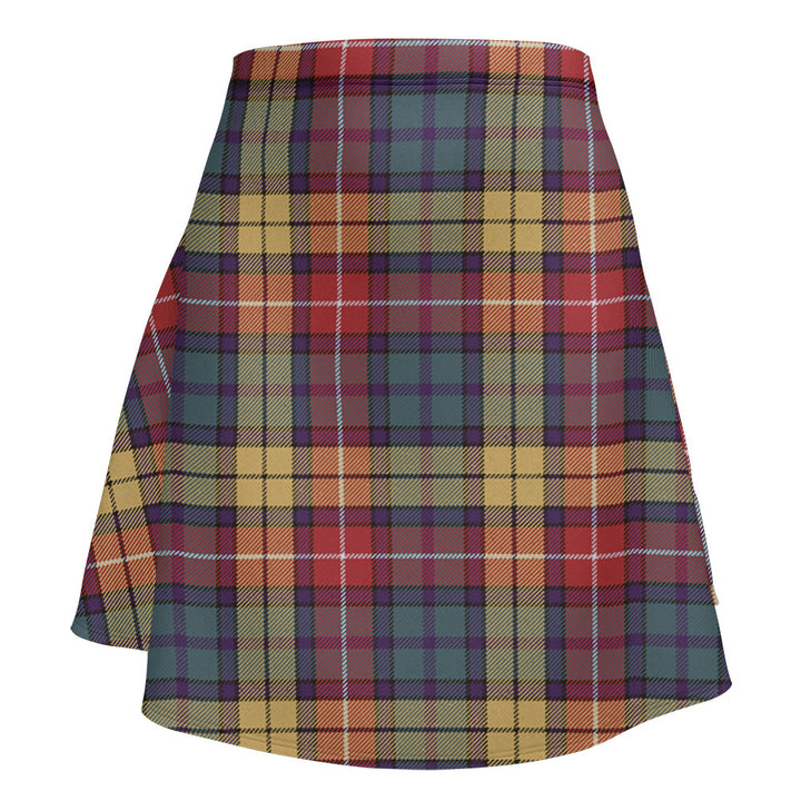 Buchanan Weathered Clan Badge Tartan Flared Skirt