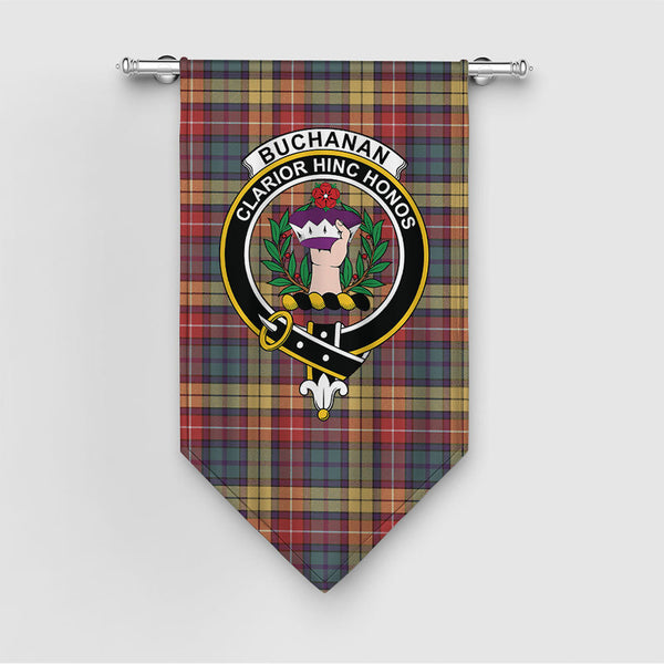 Buchanan Weathered Clan Badge Tartan Gonfalon
