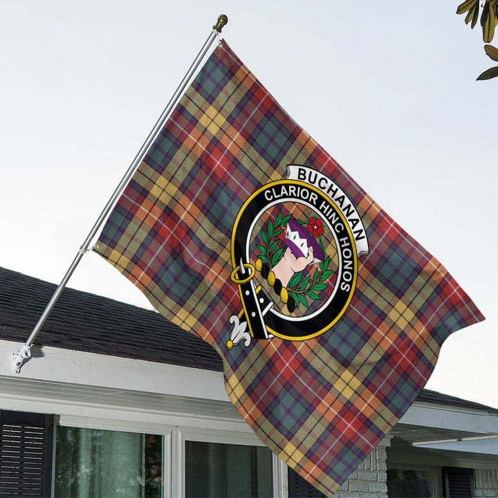 Buchanan Weathered Clan Badge Tartan House Flag