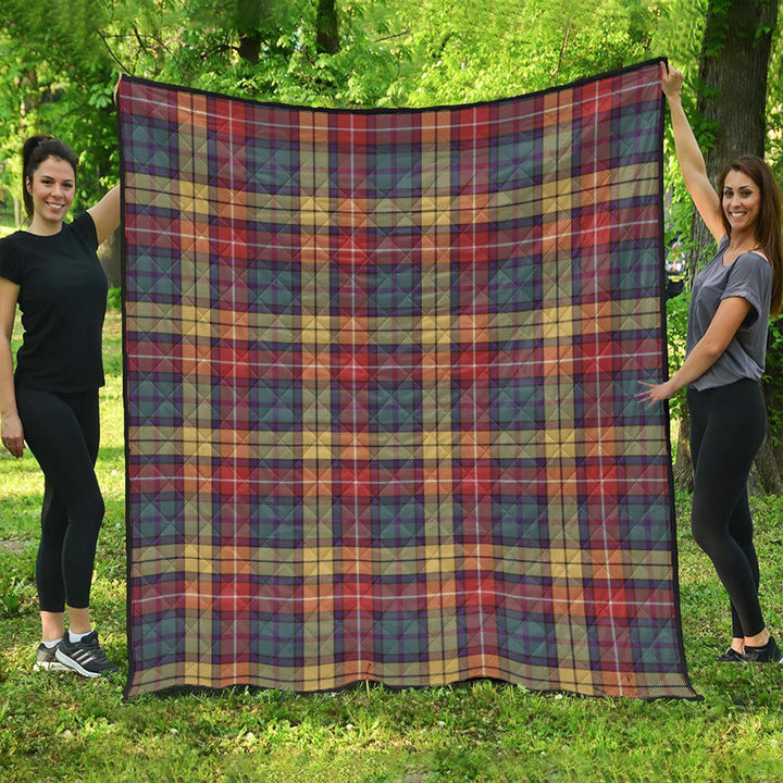 Buchanan Weathered Clan Badge Tartan Premium Quilt
