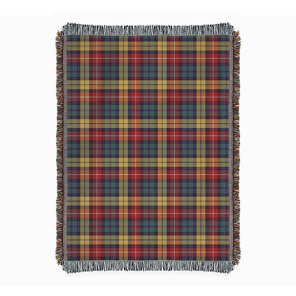 Buchanan Weathered Clan Badge Tartan Woven Blanket