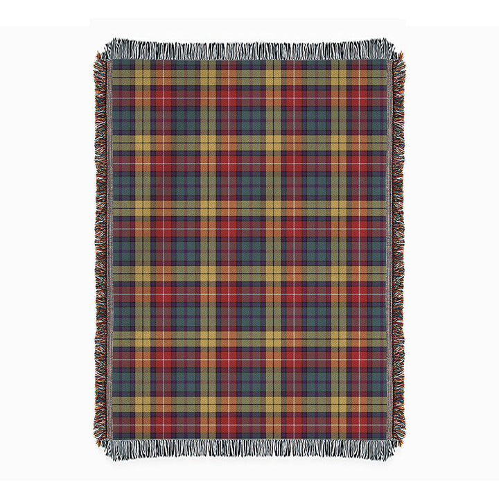 Buchanan Weathered Clan Badge Tartan Woven Blanket