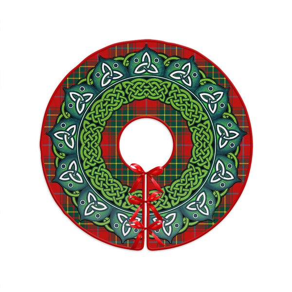Burnett Modern Clan Badge Tartan Christmas Tree Skirt Heritage Holiday Decor