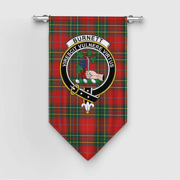 Burnett Modern Clan Badge Tartan Gonfalon