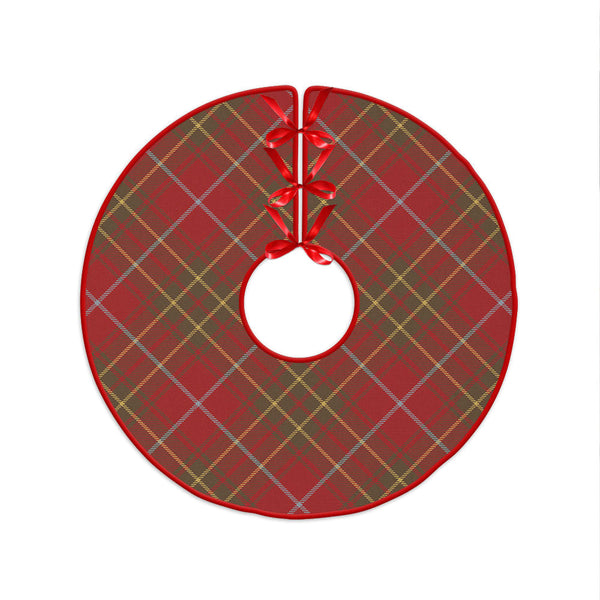 Burnett Weathered Clan Badge Tartan Christmas Tree Skirt