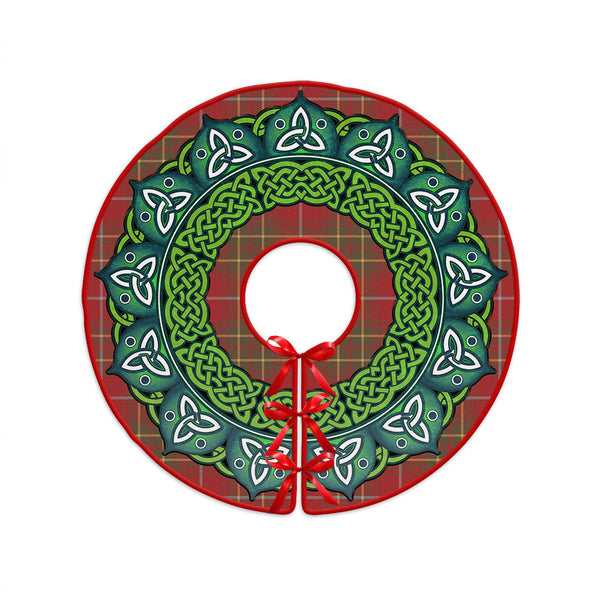 Burnett Weathered Clan Badge Tartan Christmas Tree Skirt Heritage Holiday Decor