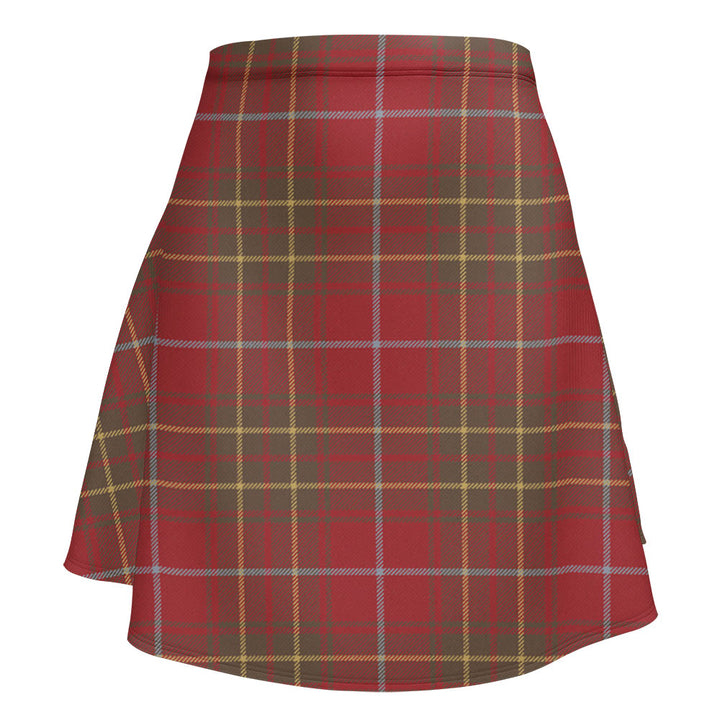 Burnett Weathered Clan Badge Tartan Flared Skirt