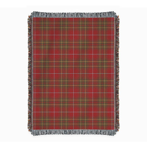 Burnett Weathered Clan Badge Tartan Woven Blanket