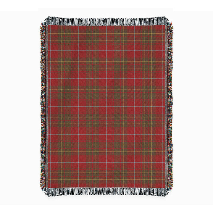 Burnett Weathered Clan Badge Tartan Woven Blanket