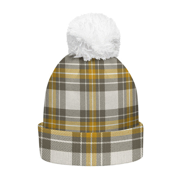 Burns Ancient Clan Badge Tartan Bobble Beanie Hat